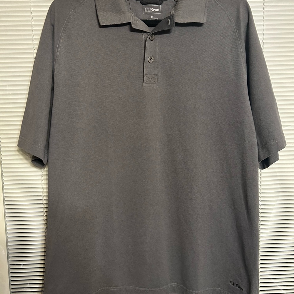 L.L. Bean Gray Polo Shirt, Men’s Size Large, Great Condition